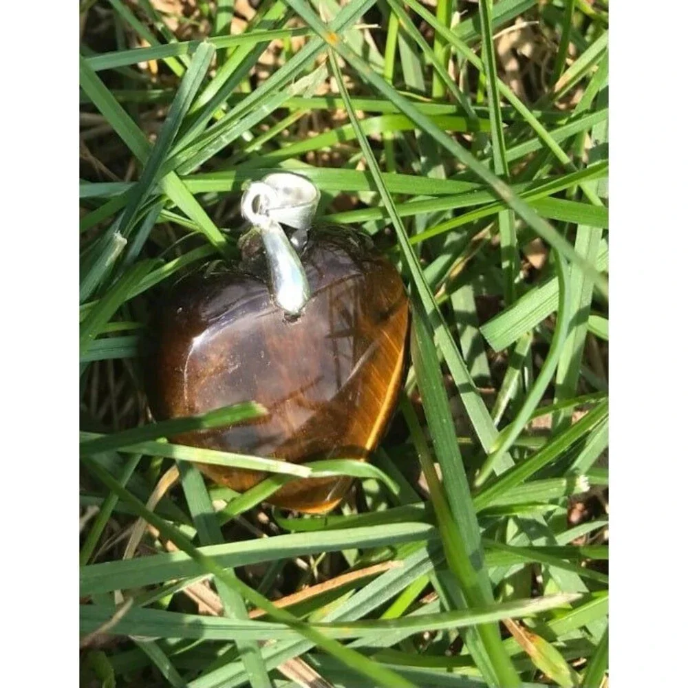 Beautiful Golden Tiger Eye Heart Pendant